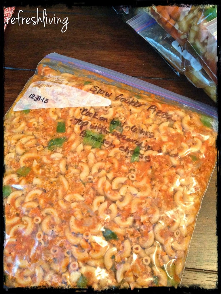 crock pot freezer meal pizza casserole slow cooker freezer meal pizza casserole