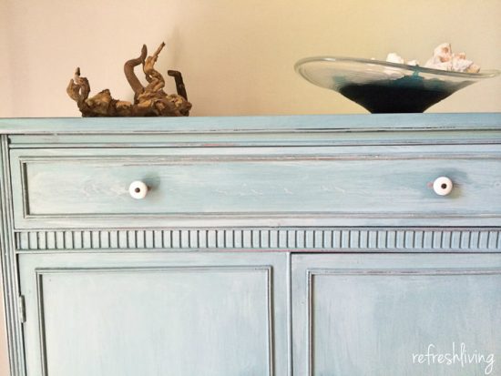 Dresser update with Miss Mustard Seed in Luckett's Green and French Enamel
