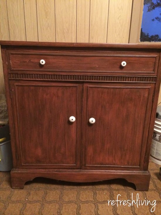 Dresser update with Miss Mustard Seed in Luckett's Green and French Enamel