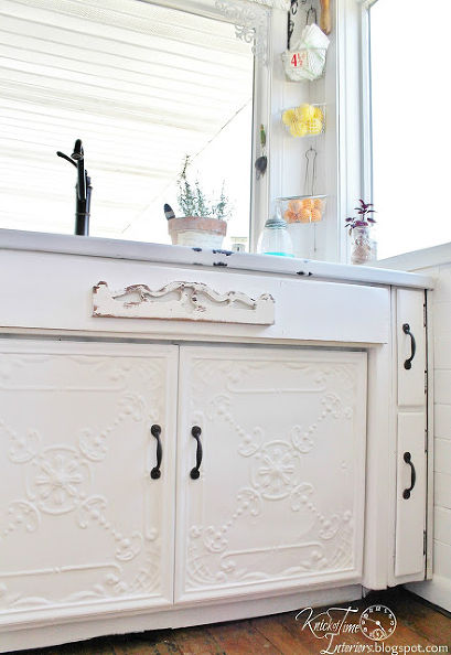tin panels on cabinets