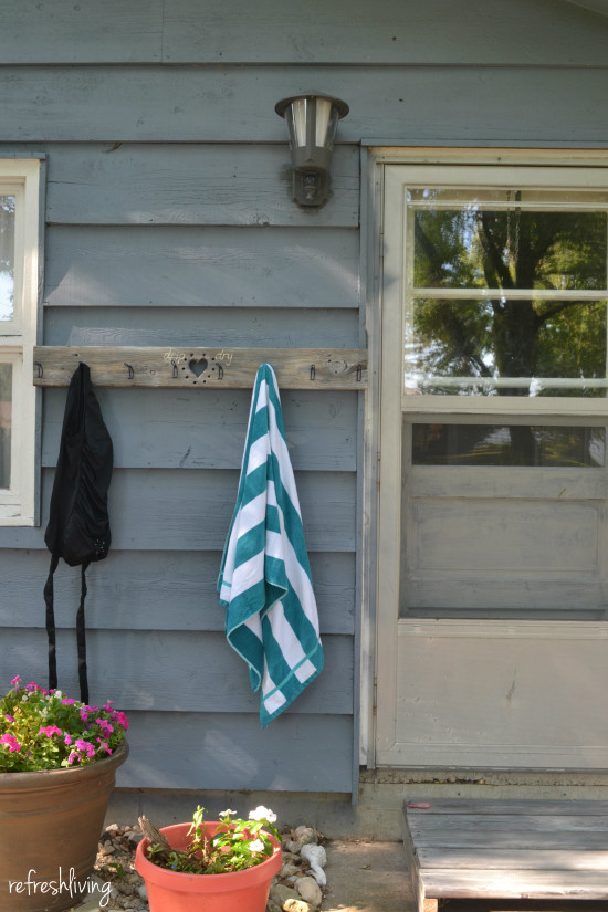 Swimsuit and Towel Rack from Reclaimed Wood Refresh Living