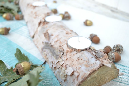 Birch Log Centerpiece