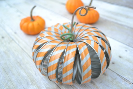 mason jar ring pumpkins with washi tape