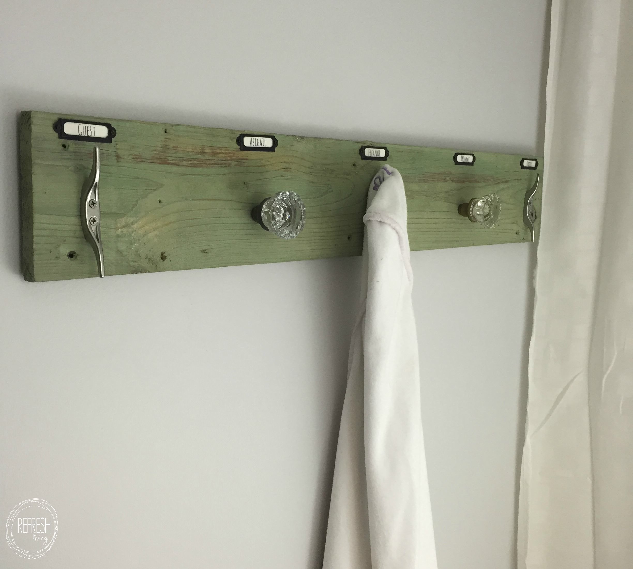 Rustic Industrial DIY Towel Rack Refresh Living