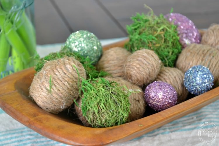 glitter easter eggs