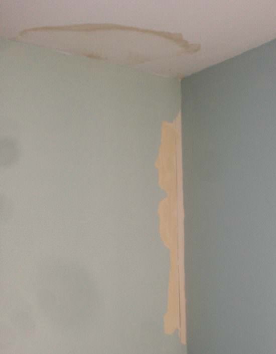 How To Cover Water Spots On Ceiling Water Stain Wall Www