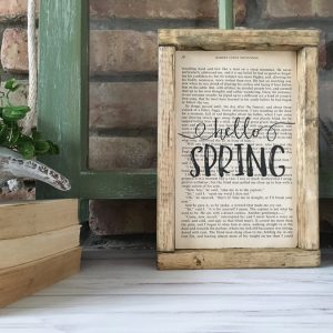 I love using book pages to decorate. This free printable makes these so easy to make - just print and frame!