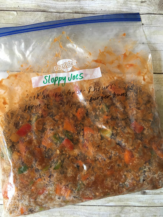 sloppy joe crock pot freezer recipe-1 Sloppy Joe crock pot recipe is easy and delicious. It can even be frozen for a busy weeknight.