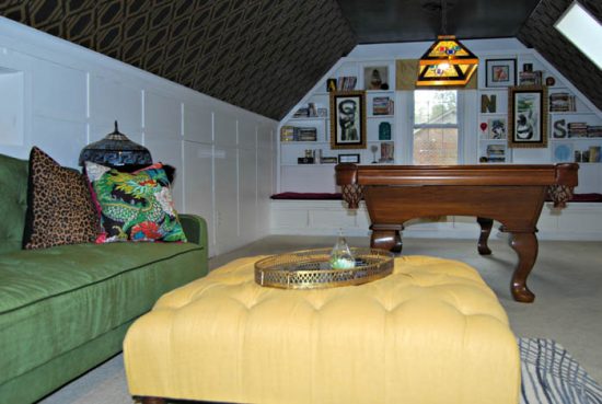 16 amazing room makeovers from the One Room Challenge eclectic game room makeover orc-knock-it-off-kim